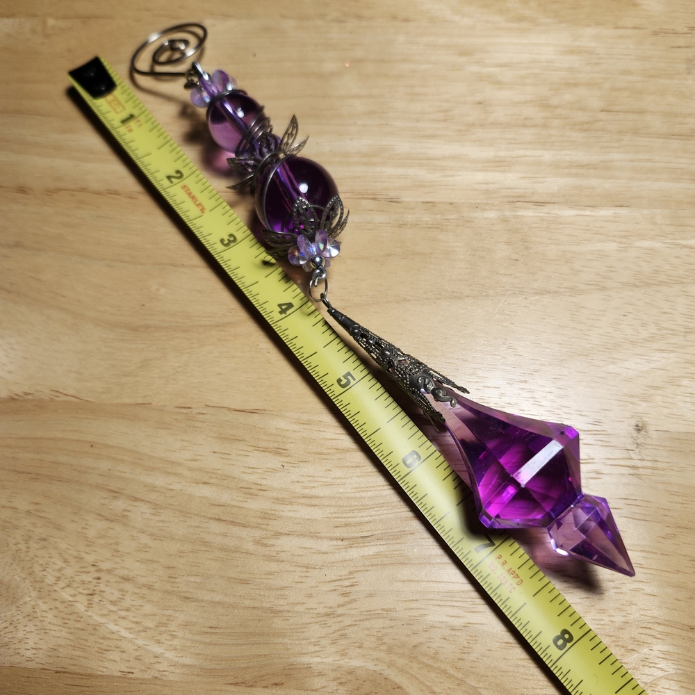 Elegant Purple Resin Suncatcher Ornament - Picture 5 of 5